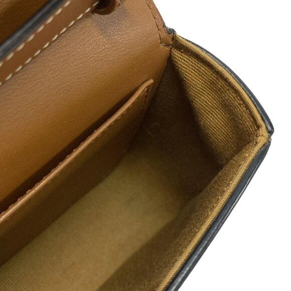 CELINE Triomphe Canvas/Mini Triomphe Tan (Dark Brown) Brown) PVC 1239-032625 - Picture 11 of 14